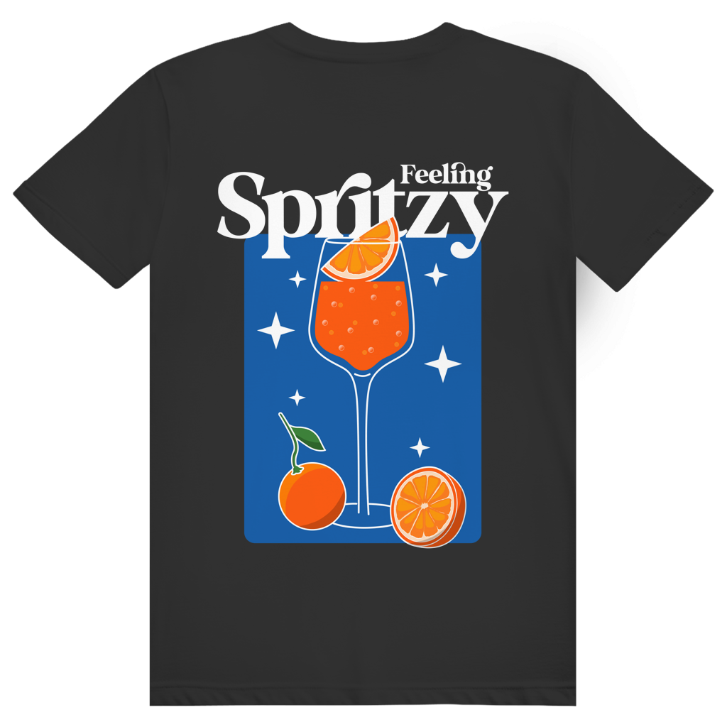 Feeling Spritzy - Aperol Spritz - Premium Bio Unisex (Rückendruck) T-Shirt