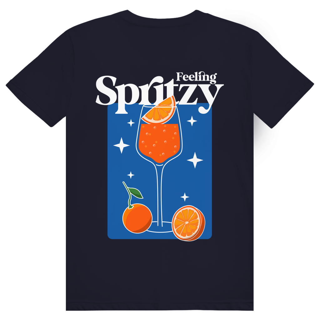 Feeling Spritzy - Aperol Spritz - Premium Bio Unisex (Rückendruck) T-Shirt