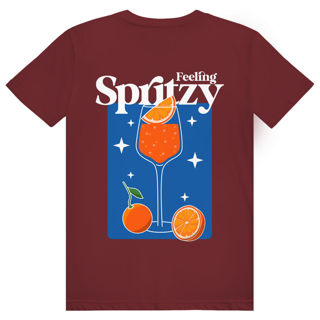 Feeling Spritzy - Aperol Spritz - Premium Bio Unisex (Rückendruck) T-Shirt