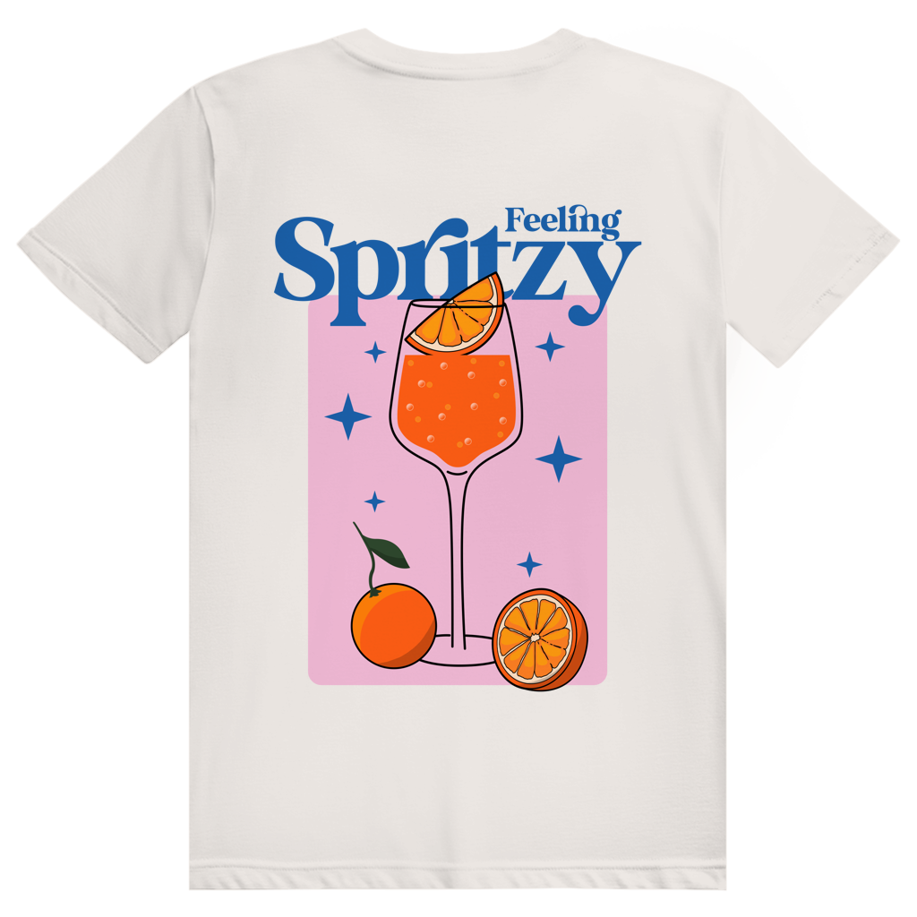 Feeling Spritzy - Aperol Spritz - Premium Bio Unisex (Rückendruck) T-Shirt