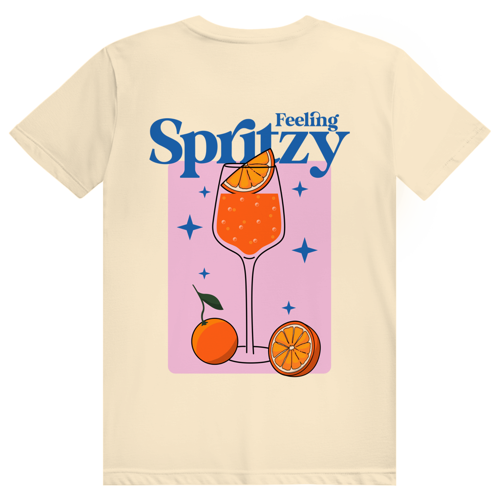 Feeling Spritzy - Aperol Spritz - Premium Bio Unisex (Rückendruck) T-Shirt