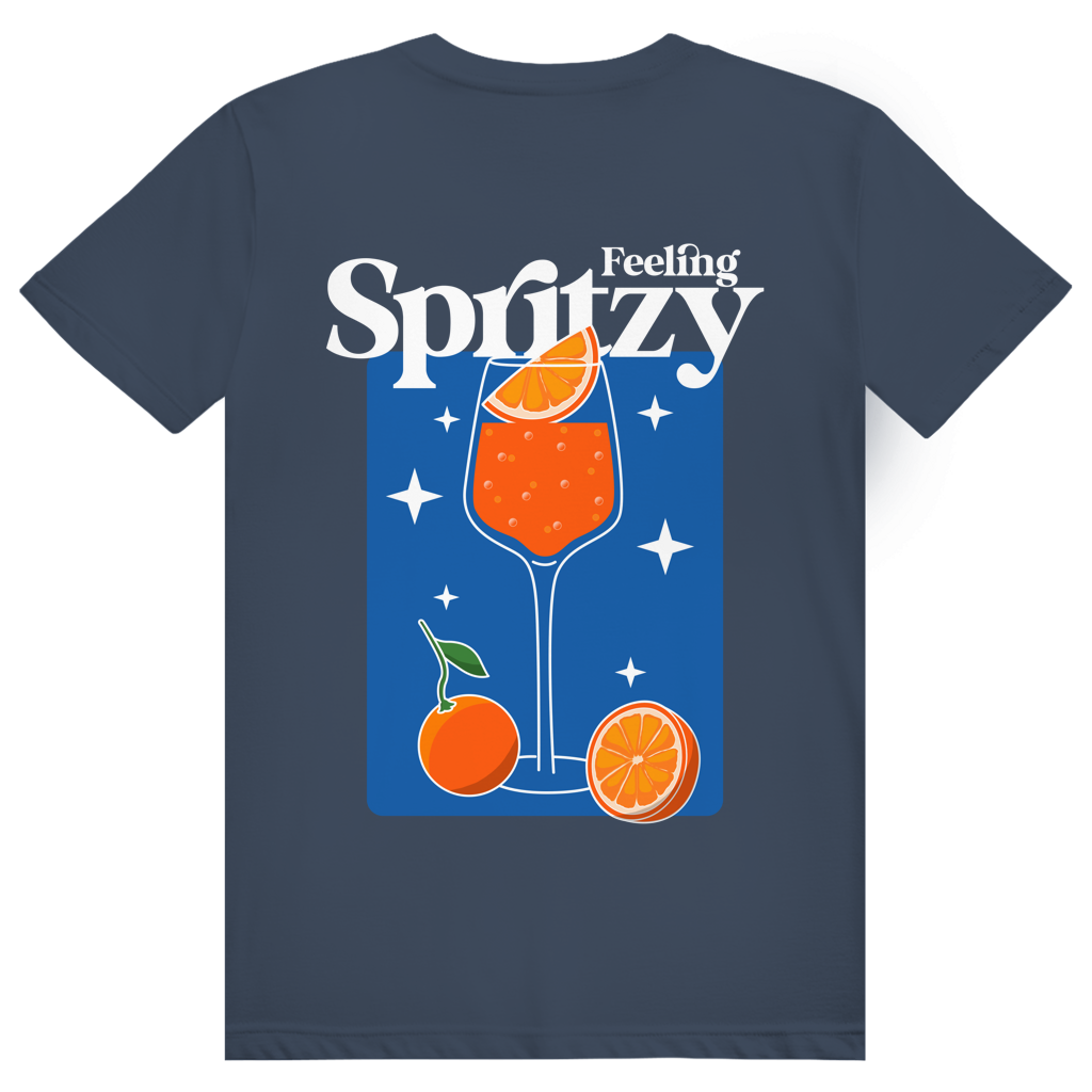 Feeling Spritzy - Aperol Spritz - Premium Bio Unisex (Rückendruck) T-Shirt