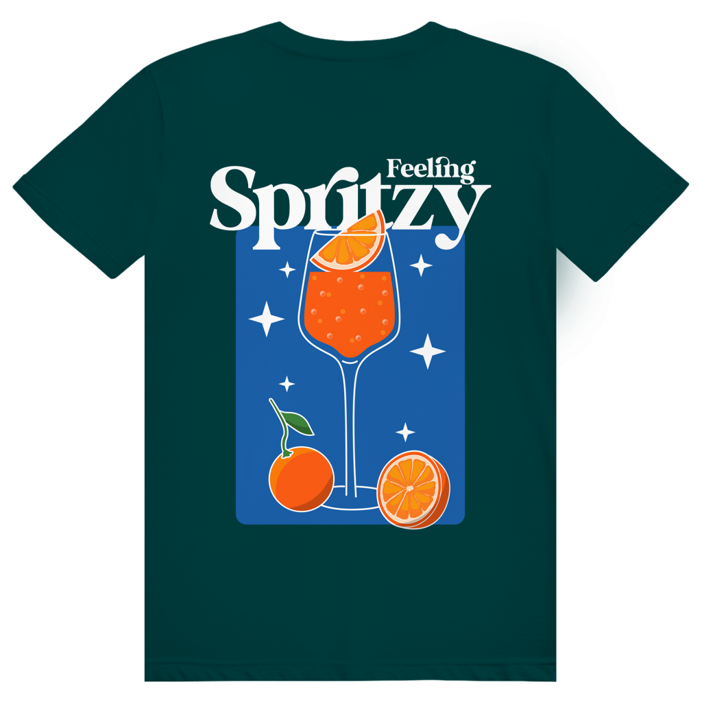 Feeling Spritzy - Aperol Spritz - Premium Bio Unisex (Rückendruck) T-Shirt