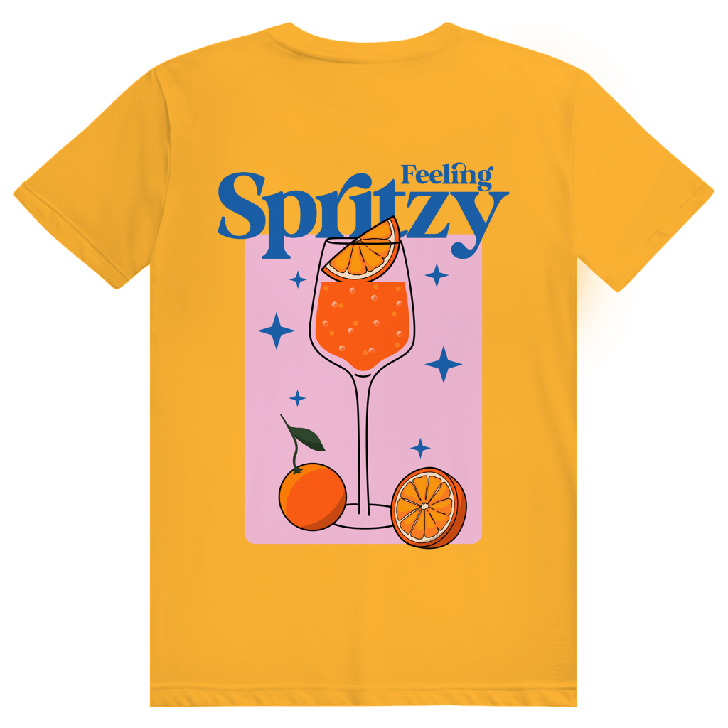 Feeling Spritzy - Aperol Spritz - Premium Bio Unisex (Rückendruck) T-Shirt
