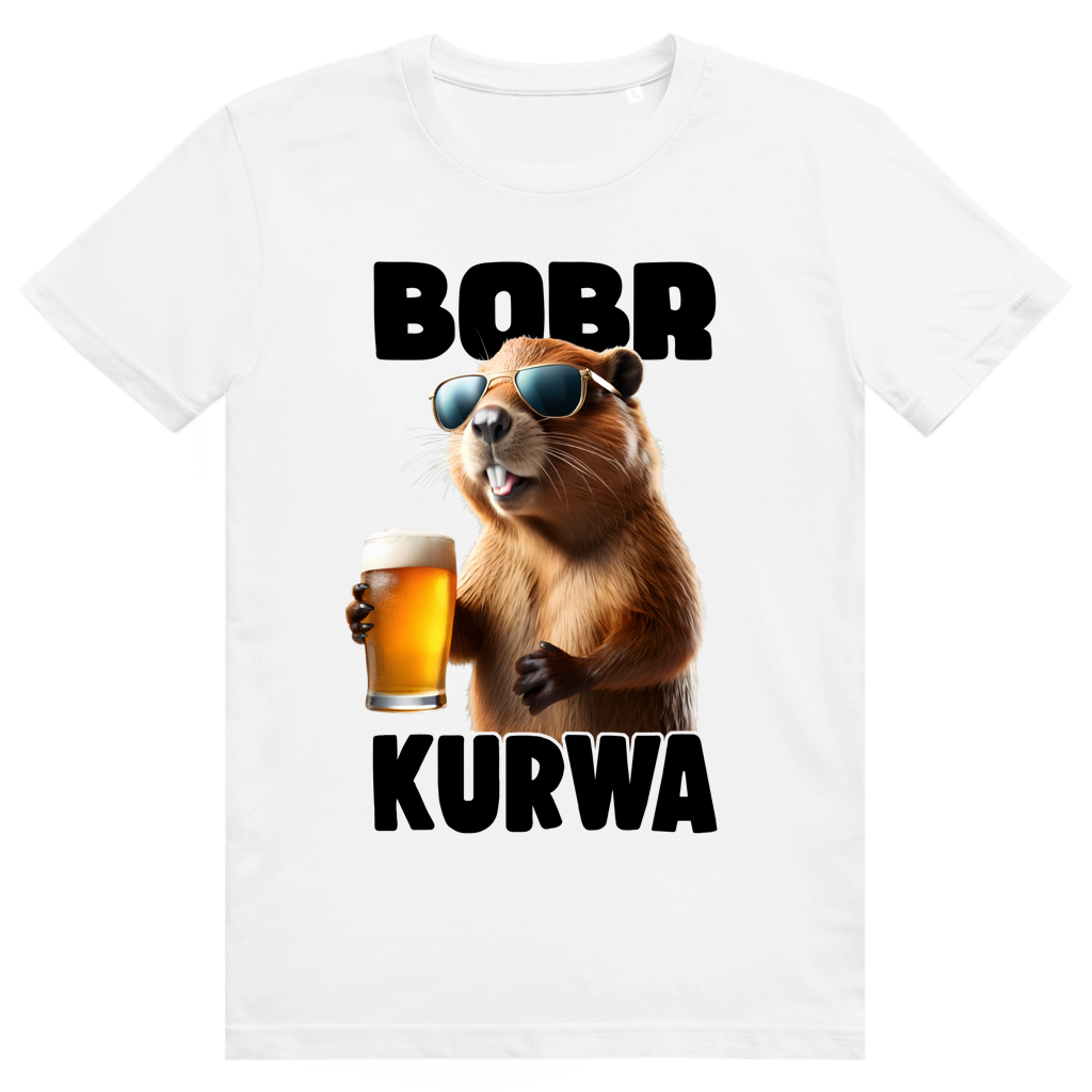 Bobr Kurwa - Lustiges Biber Meme & Bier - Premium Bio Unisex T-Shirt