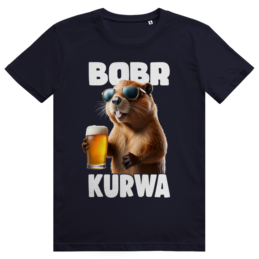 Bobr Kurwa - Lustiges Biber Meme & Bier - Premium Bio Unisex T-Shirt