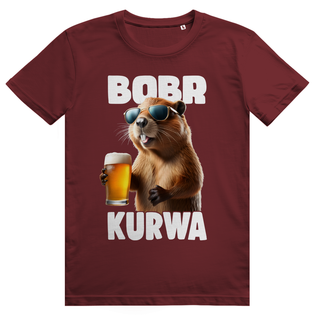 Bobr Kurwa - Lustiges Biber Meme & Bier - Premium Bio Unisex T-Shirt
