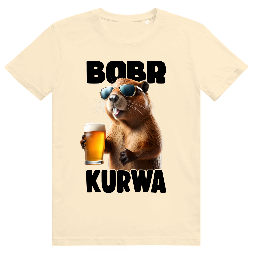 Bobr Kurwa - Lustiges Biber Meme & Bier - Premium Bio Unisex T-Shirt