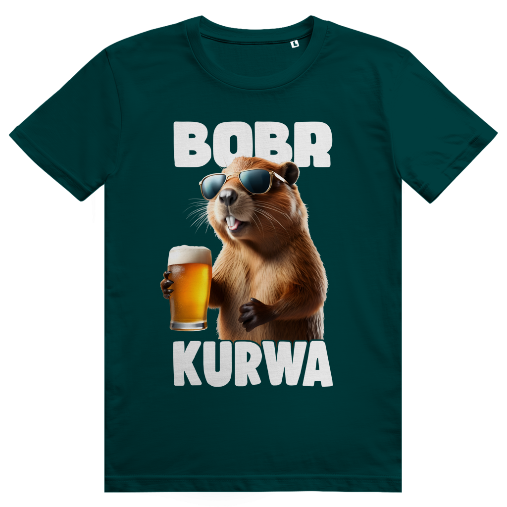 Bobr Kurwa - Lustiges Biber Meme & Bier - Premium Bio Unisex T-Shirt