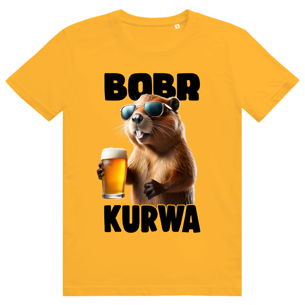 Bobr Kurwa - Lustiges Biber Meme & Bier - Premium Bio Unisex T-Shirt