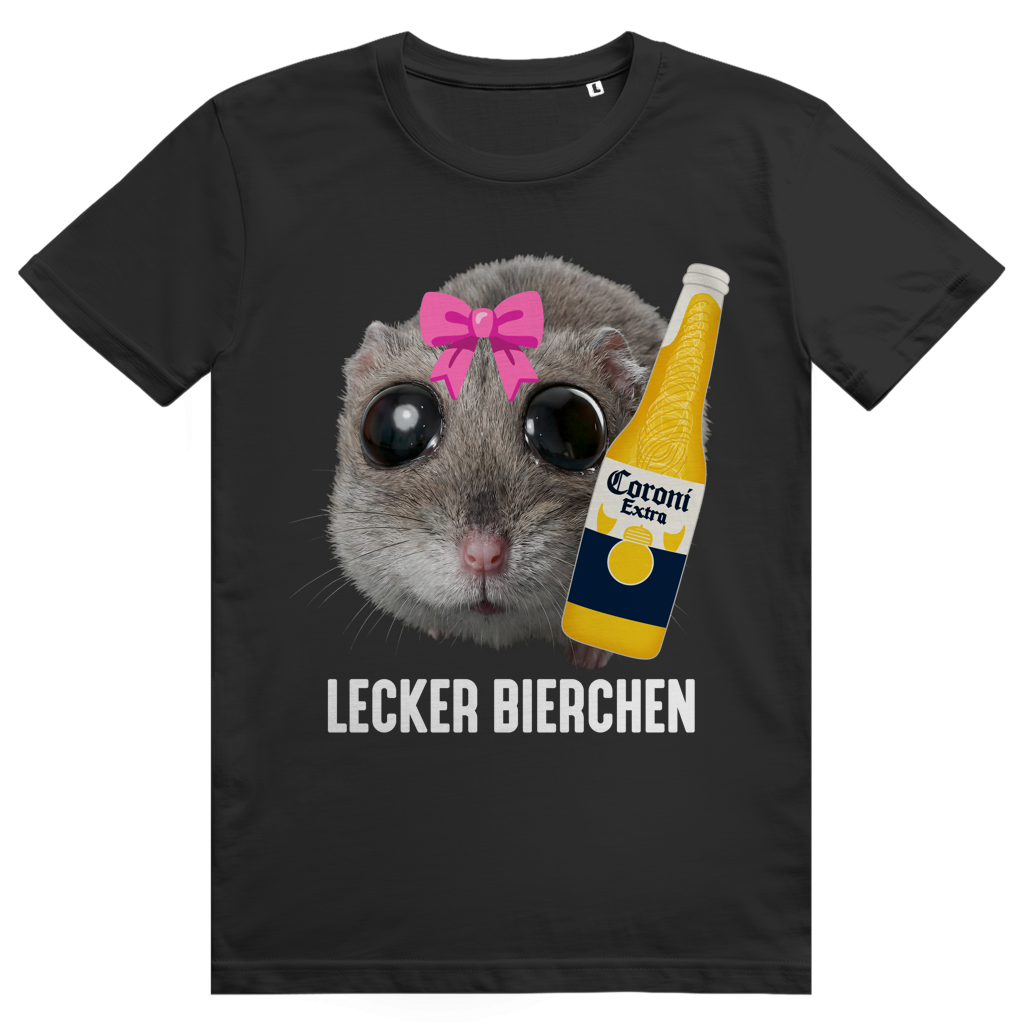 Lecker Bierchen - Sad Hamster Meme - Lustiges Hamsti & Bier - Premium Bio Unisex T-Shirt