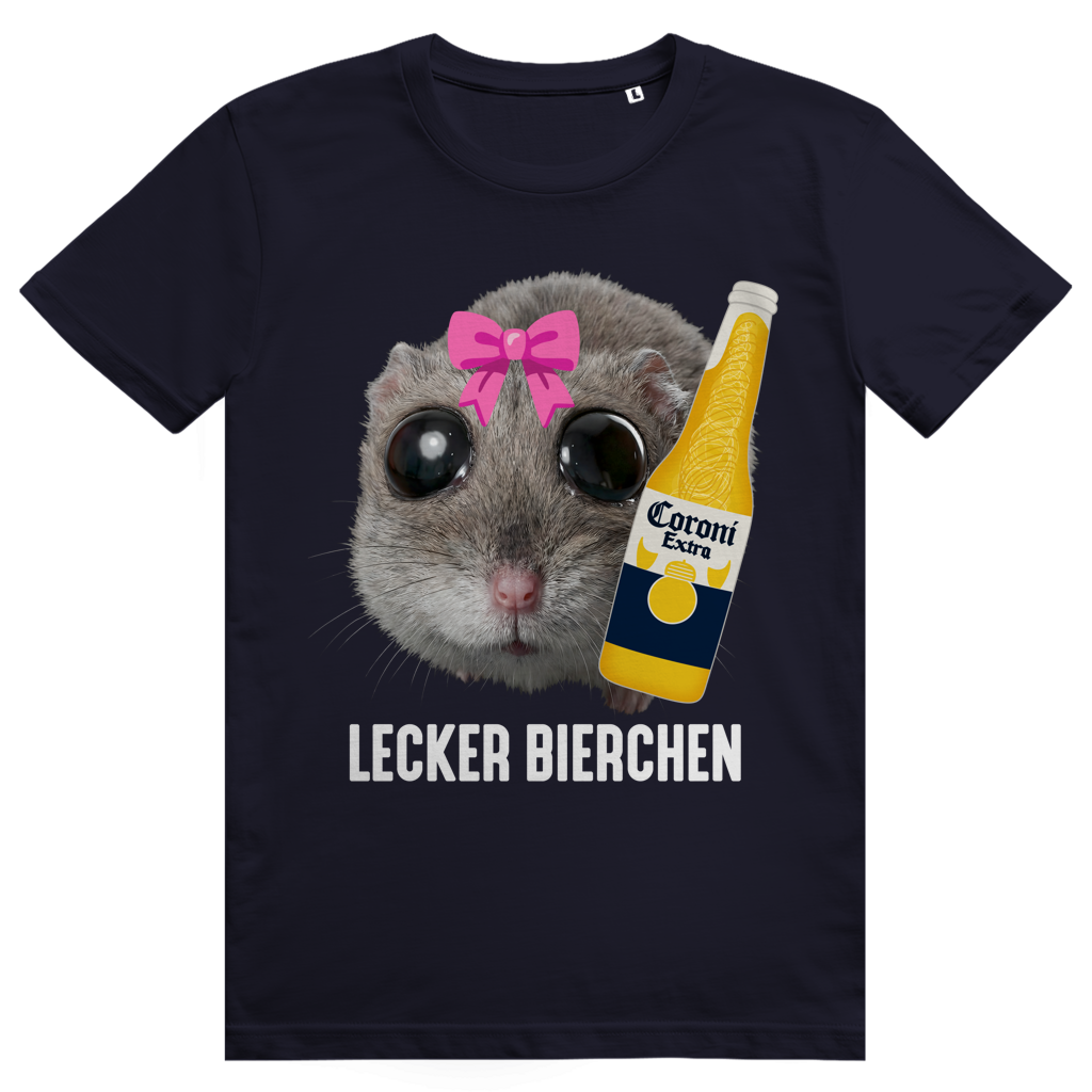 Lecker Bierchen - Sad Hamster Meme - Lustiges Hamsti & Bier - Premium Bio Unisex T-Shirt