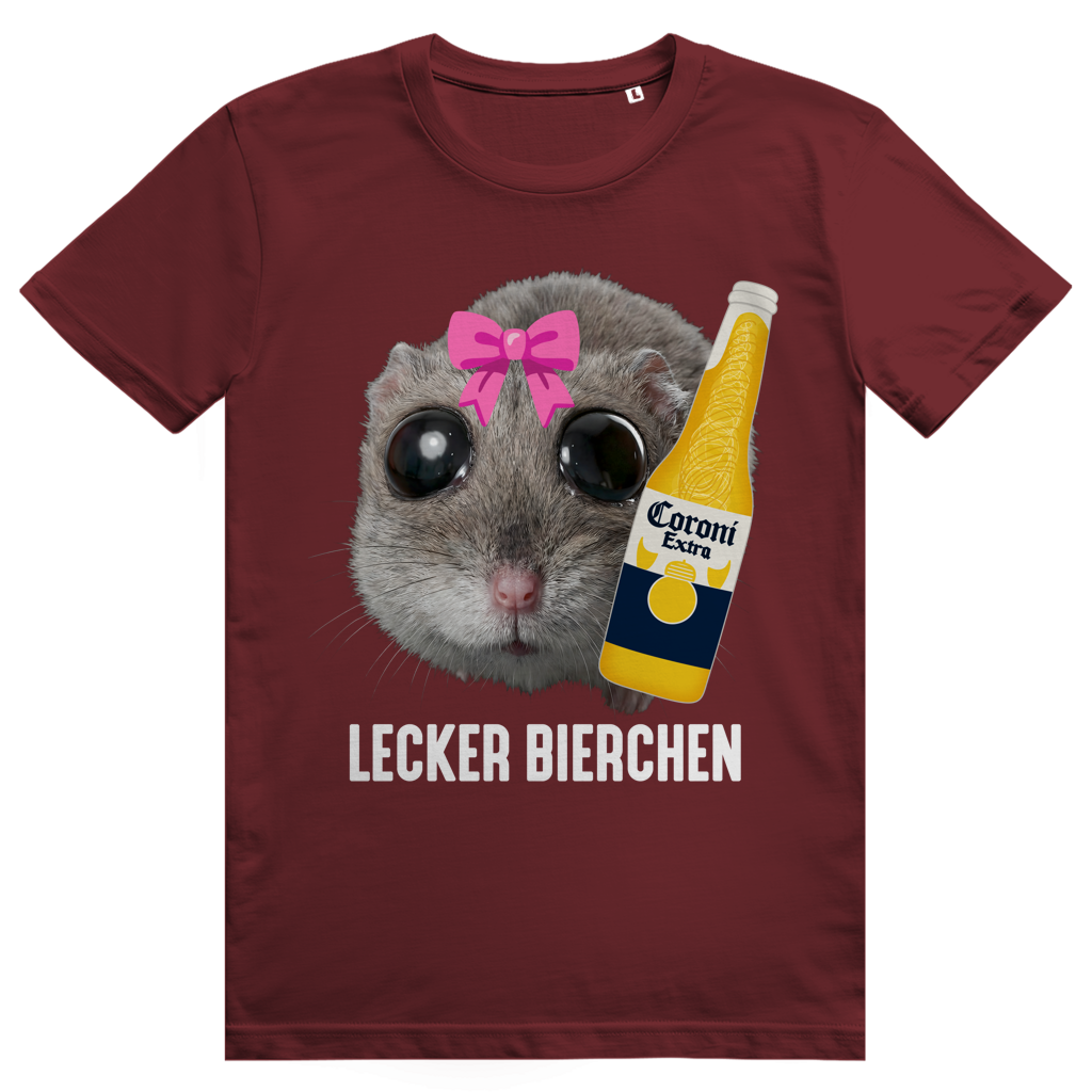 Lecker Bierchen - Sad Hamster Meme - Lustiges Hamsti & Bier - Premium Bio Unisex T-Shirt