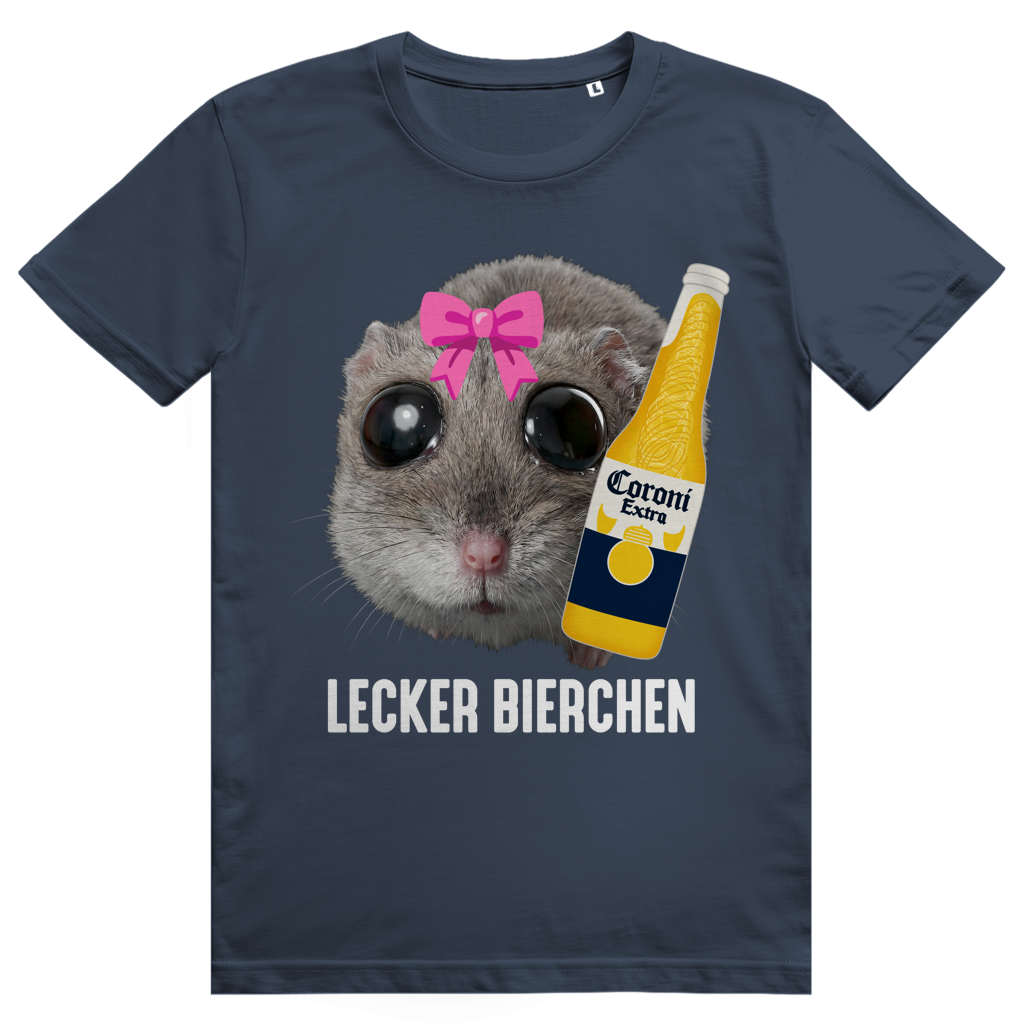 Lecker Bierchen - Sad Hamster Meme - Lustiges Hamsti & Bier - Premium Bio Unisex T-Shirt