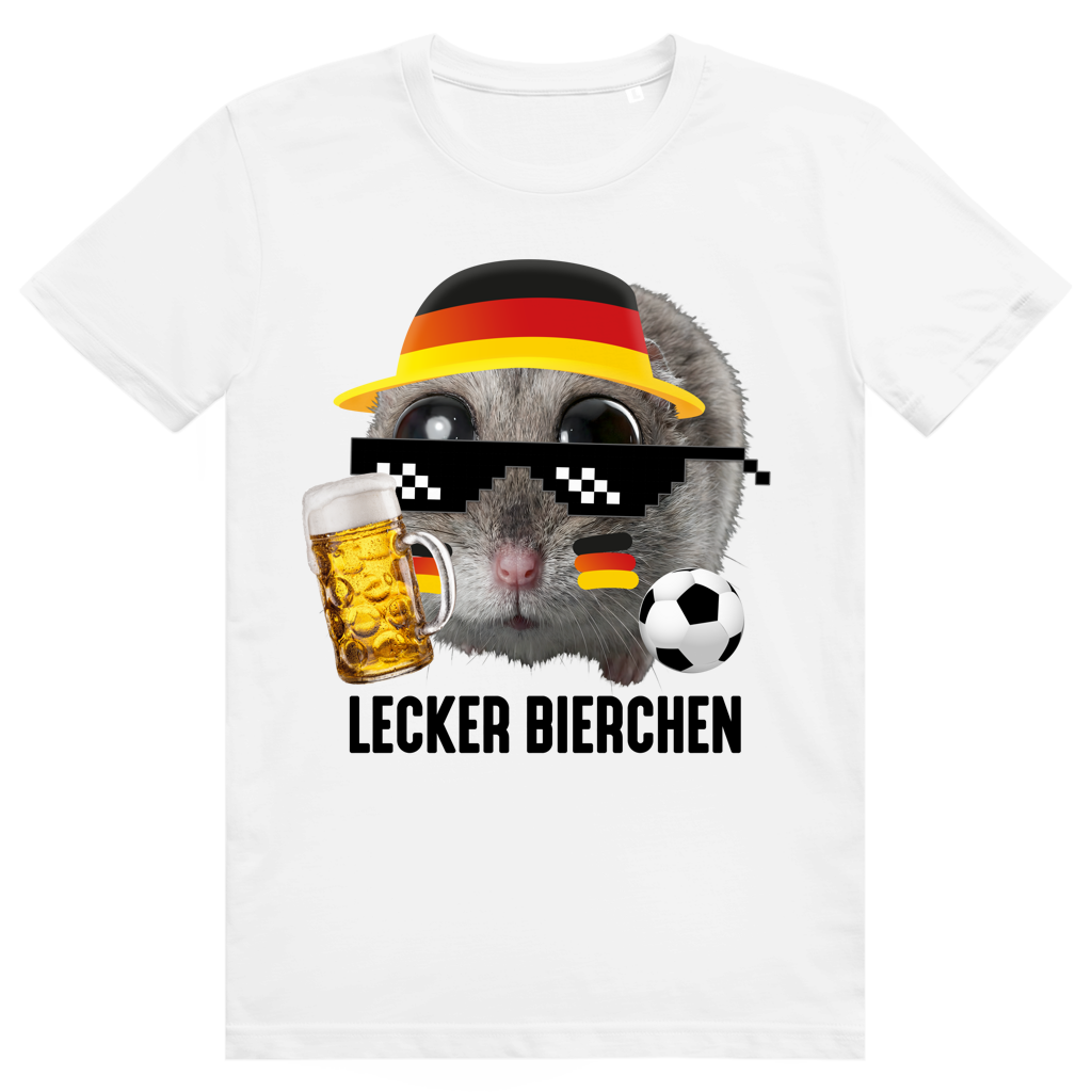 Lecker Bierchen Deutschland - Sad Hamster Sauftrikot Meme - Premium Bio Unisex T-Shirt