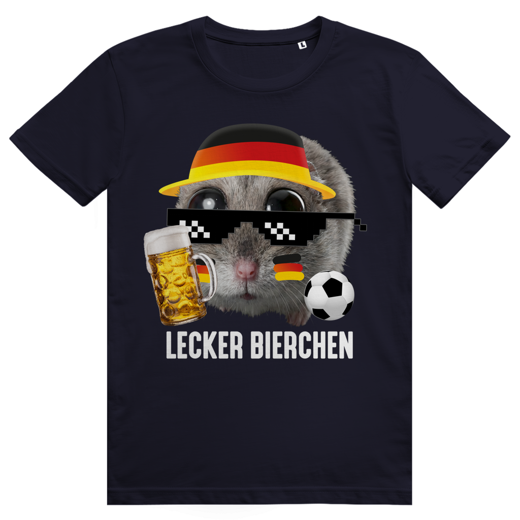 Lecker Bierchen Deutschland - Sad Hamster Sauftrikot Meme - Premium Bio Unisex T-Shirt