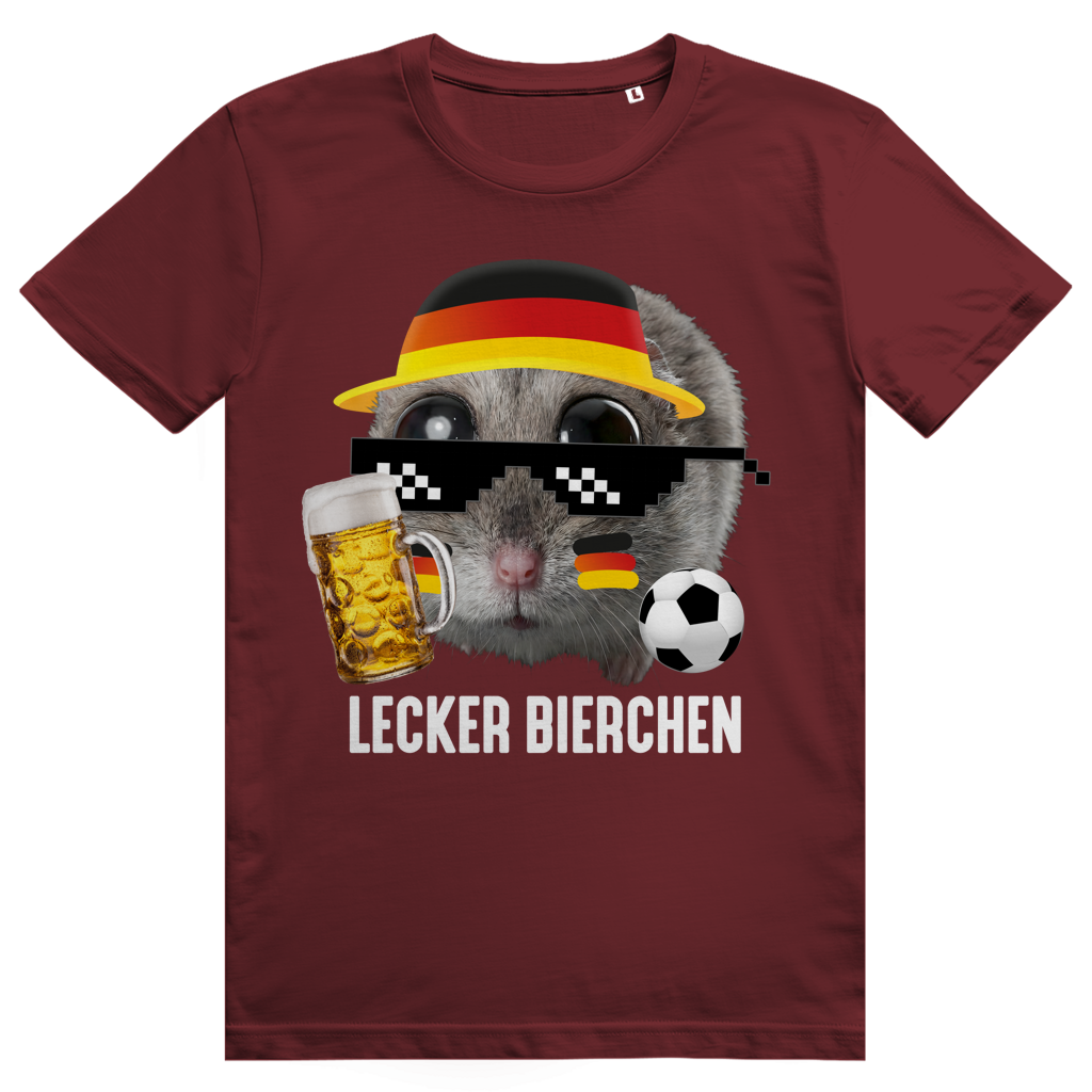 Lecker Bierchen Deutschland - Sad Hamster Sauftrikot Meme - Premium Bio Unisex T-Shirt