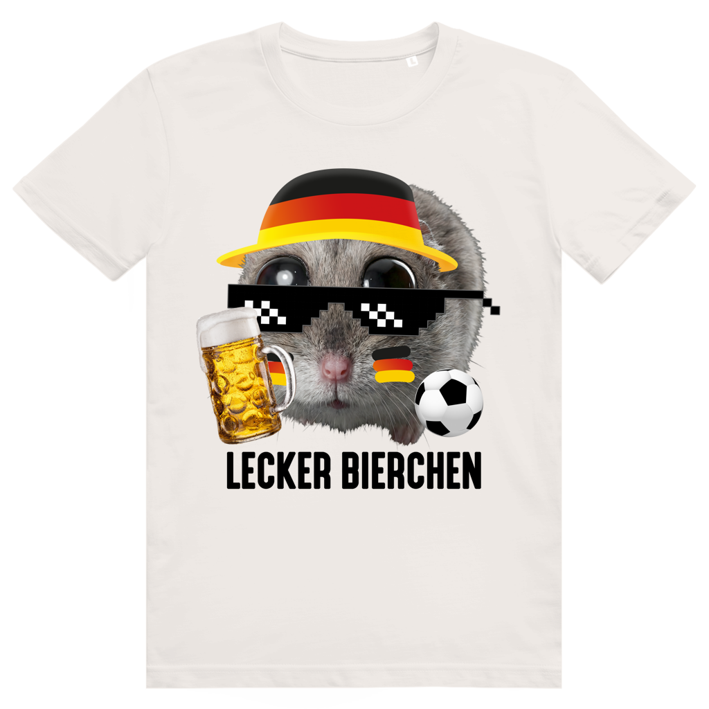 Lecker Bierchen Deutschland - Sad Hamster Sauftrikot Meme - Premium Bio Unisex T-Shirt