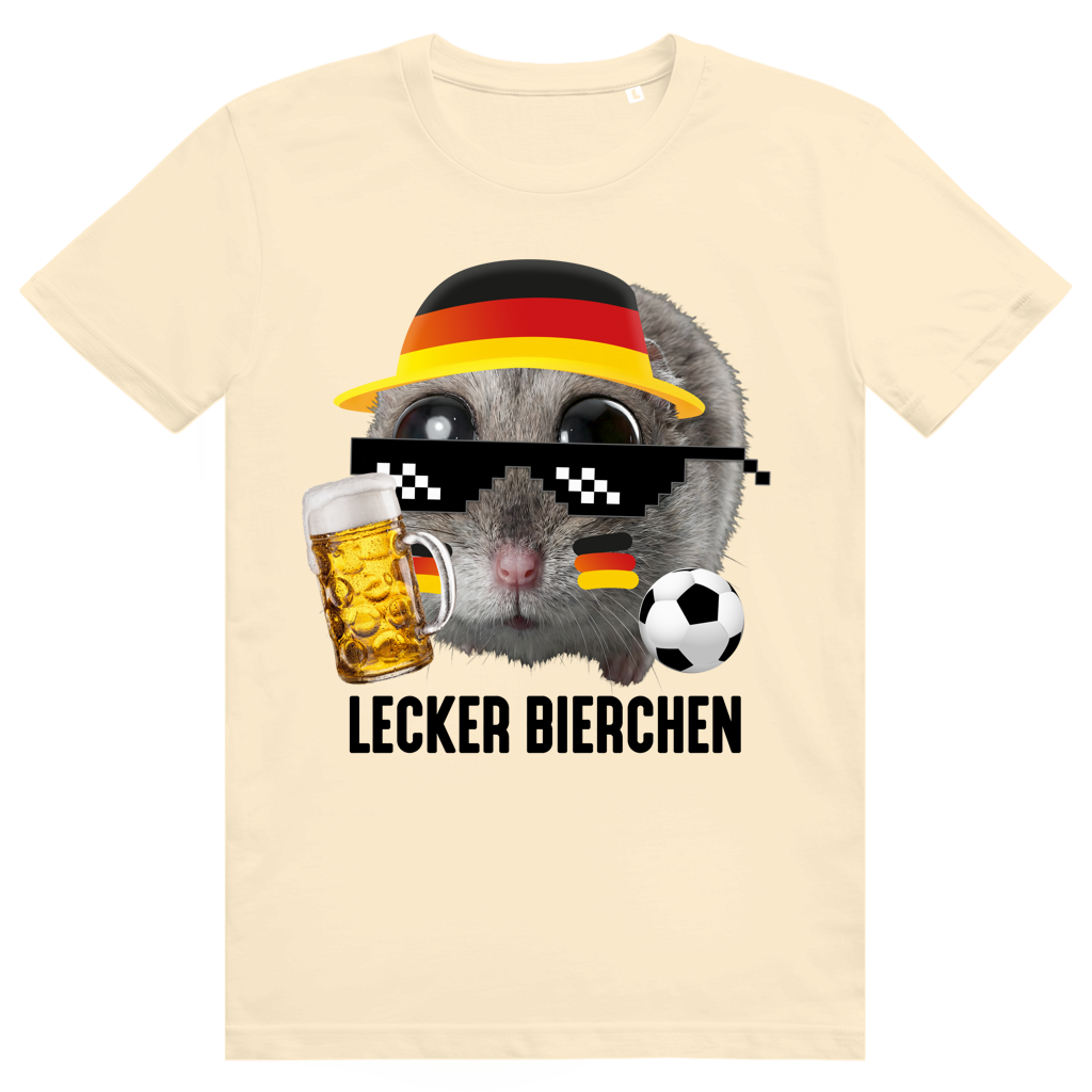 Lecker Bierchen Deutschland - Sad Hamster Sauftrikot Meme - Premium Bio Unisex T-Shirt