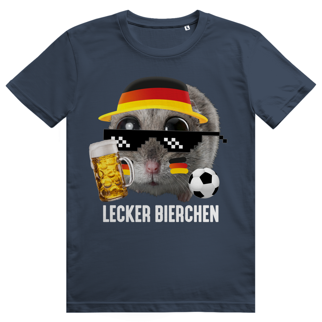 Lecker Bierchen Deutschland - Sad Hamster Sauftrikot Meme - Premium Bio Unisex T-Shirt