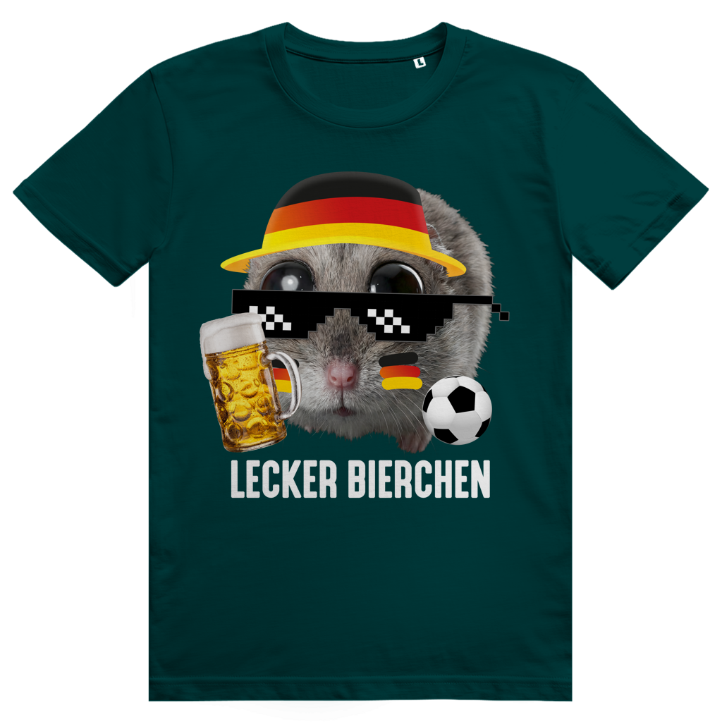 Lecker Bierchen Deutschland - Sad Hamster Sauftrikot Meme - Premium Bio Unisex T-Shirt