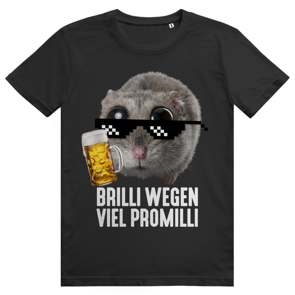 Brilli Wegen Viel Promilli - Sad Hamster Bier Meme - Premium Bio Unisex T-Shirt
