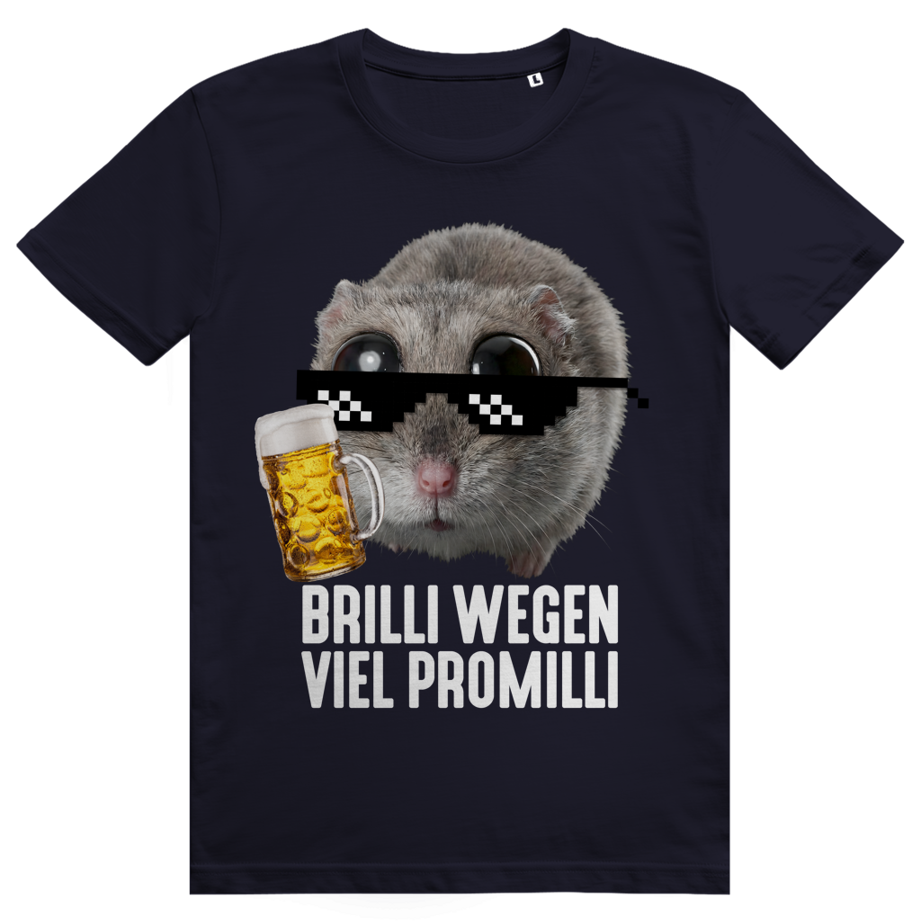 Brilli Wegen Viel Promilli - Sad Hamster Bier Meme - Premium Bio Unisex T-Shirt