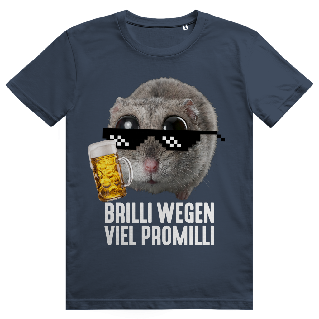 Brilli Wegen Viel Promilli - Sad Hamster Bier Meme - Premium Bio Unisex T-Shirt