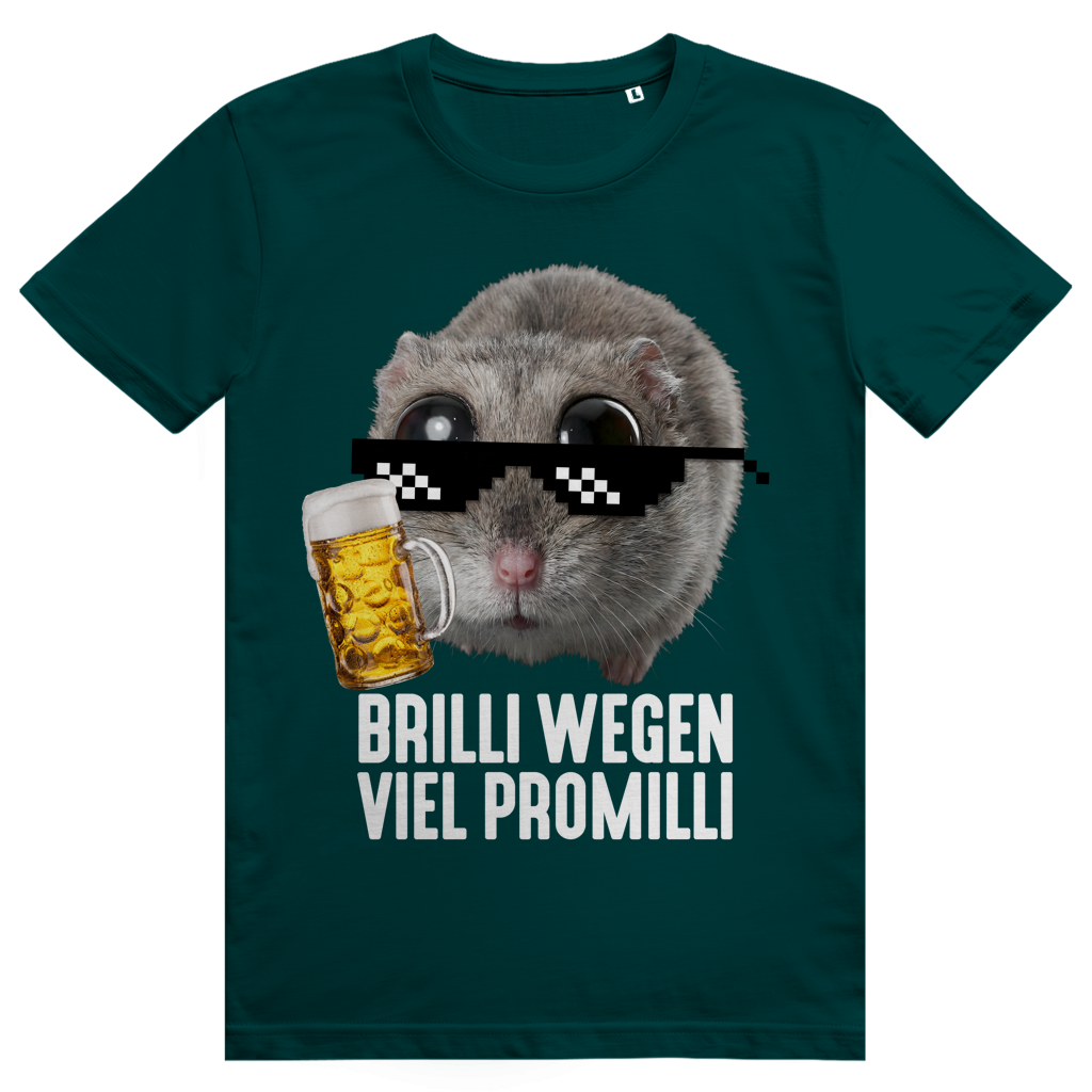 Brilli Wegen Viel Promilli - Sad Hamster Bier Meme - Premium Bio Unisex T-Shirt