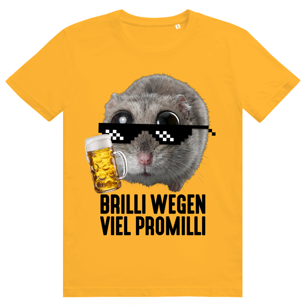 Brilli Wegen Viel Promilli - Sad Hamster Bier Meme - Premium Bio Unisex T-Shirt