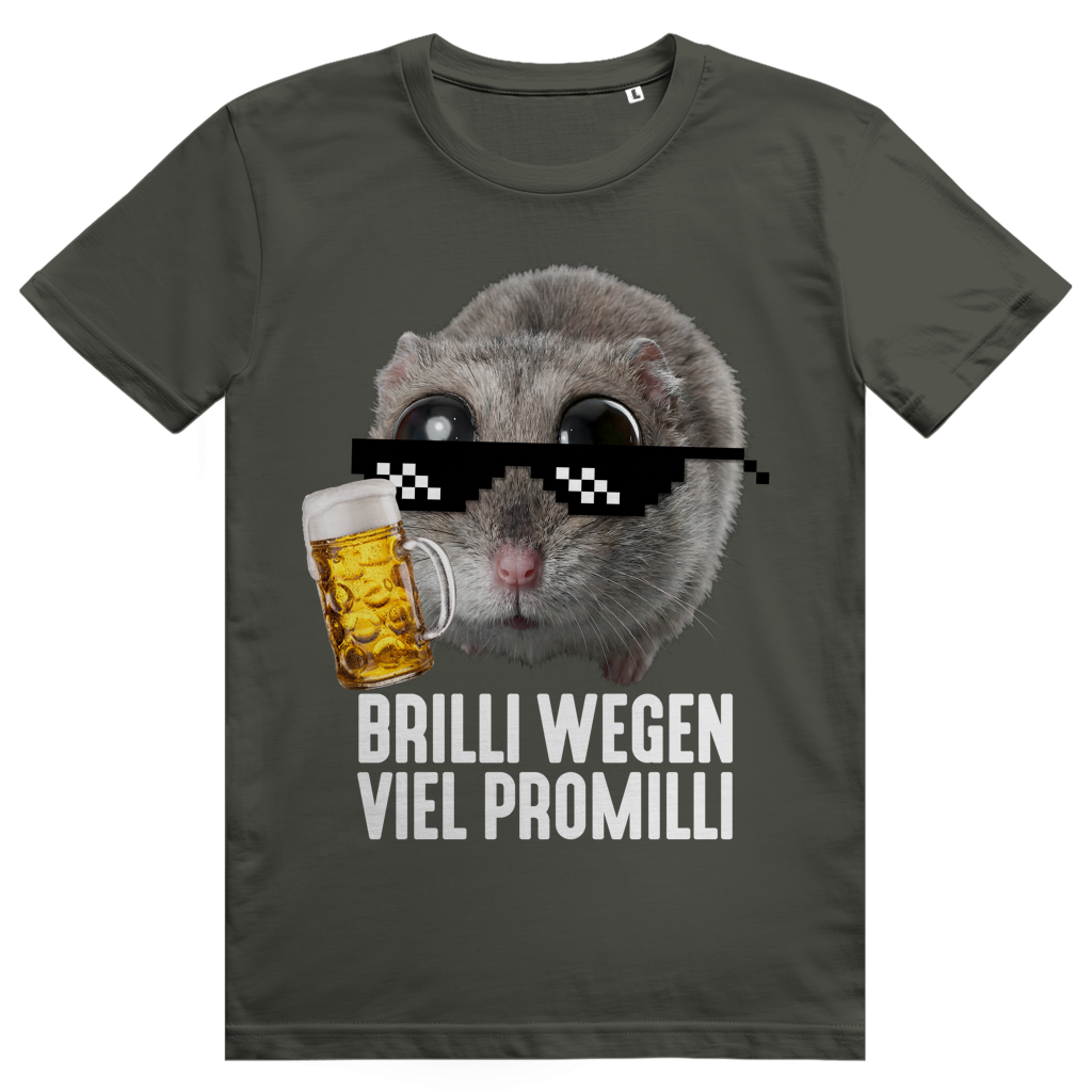 Brilli Wegen Viel Promilli - Sad Hamster Bier Meme - Premium Bio Unisex T-Shirt