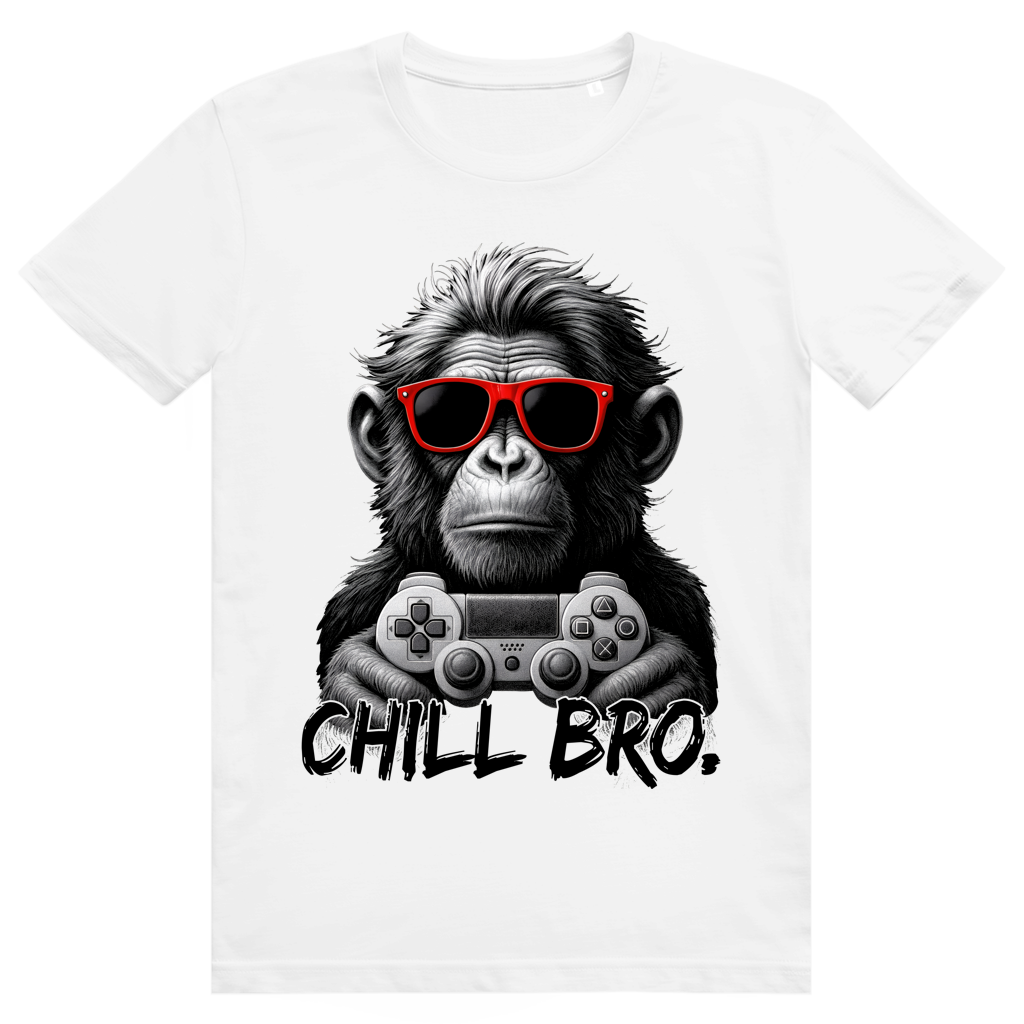 Chill Bro - Cooler Gamer Affe Statement - Premium Bio Unisex T-Shirt