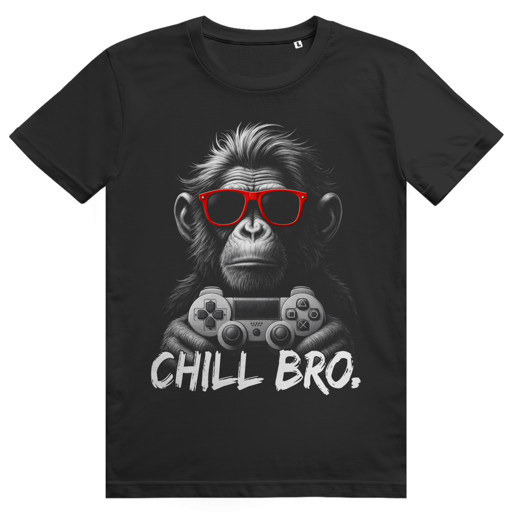 Chill Bro - Cooler Gamer Affe Statement - Premium Bio Unisex T-Shirt