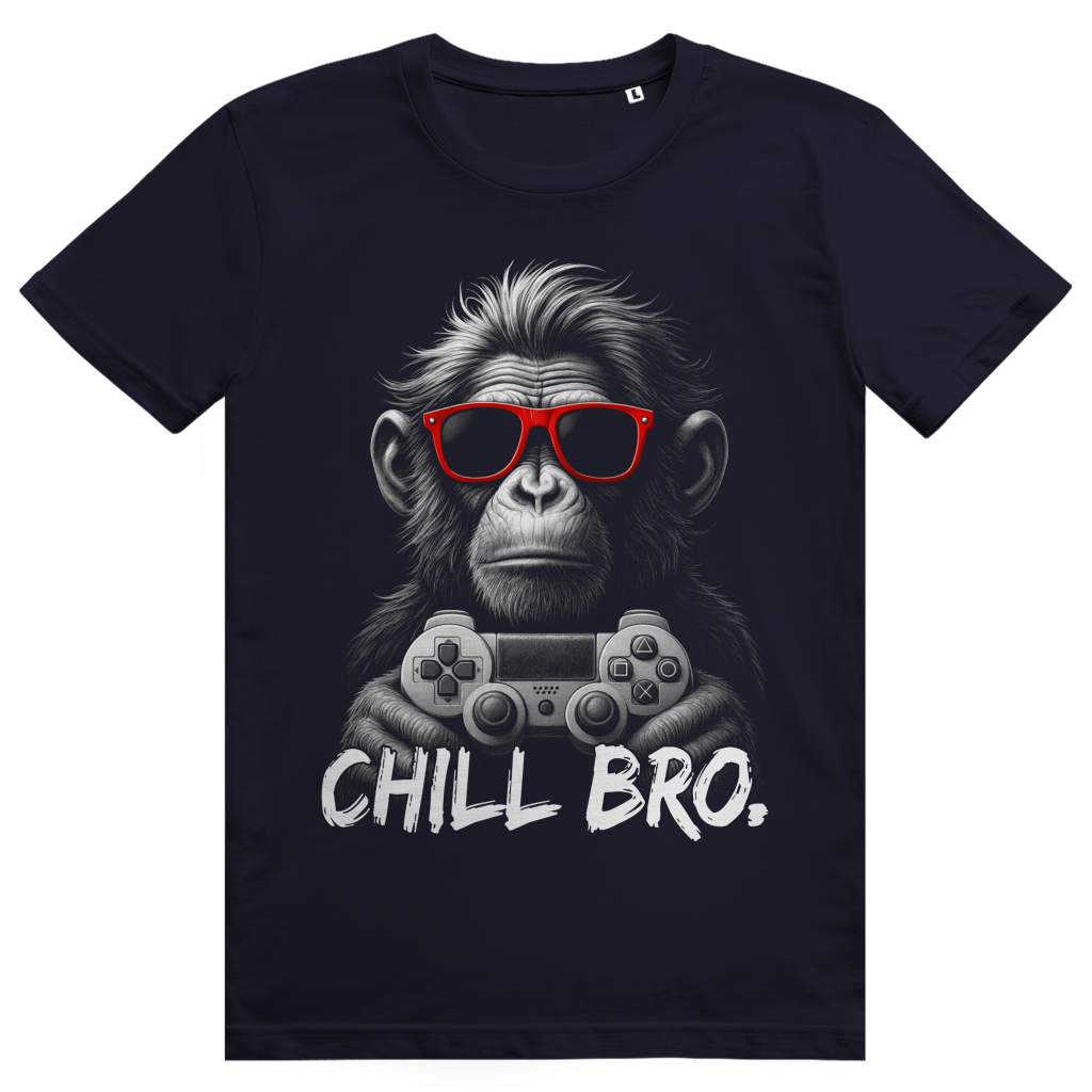 Chill Bro - Cooler Gamer Affe Statement - Premium Bio Unisex T-Shirt
