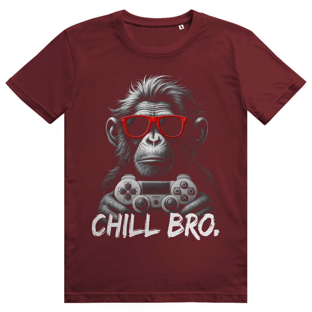 Chill Bro - Cooler Gamer Affe Statement - Premium Bio Unisex T-Shirt
