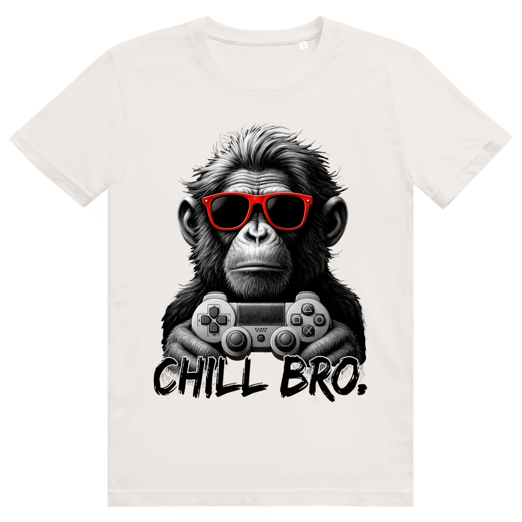 Chill Bro - Cooler Gamer Affe Statement - Premium Bio Unisex T-Shirt