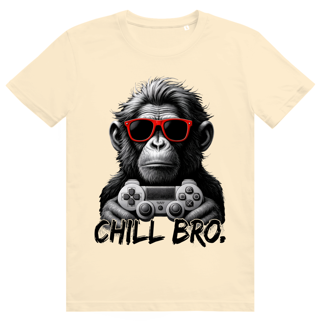 Chill Bro - Cooler Gamer Affe Statement - Premium Bio Unisex T-Shirt