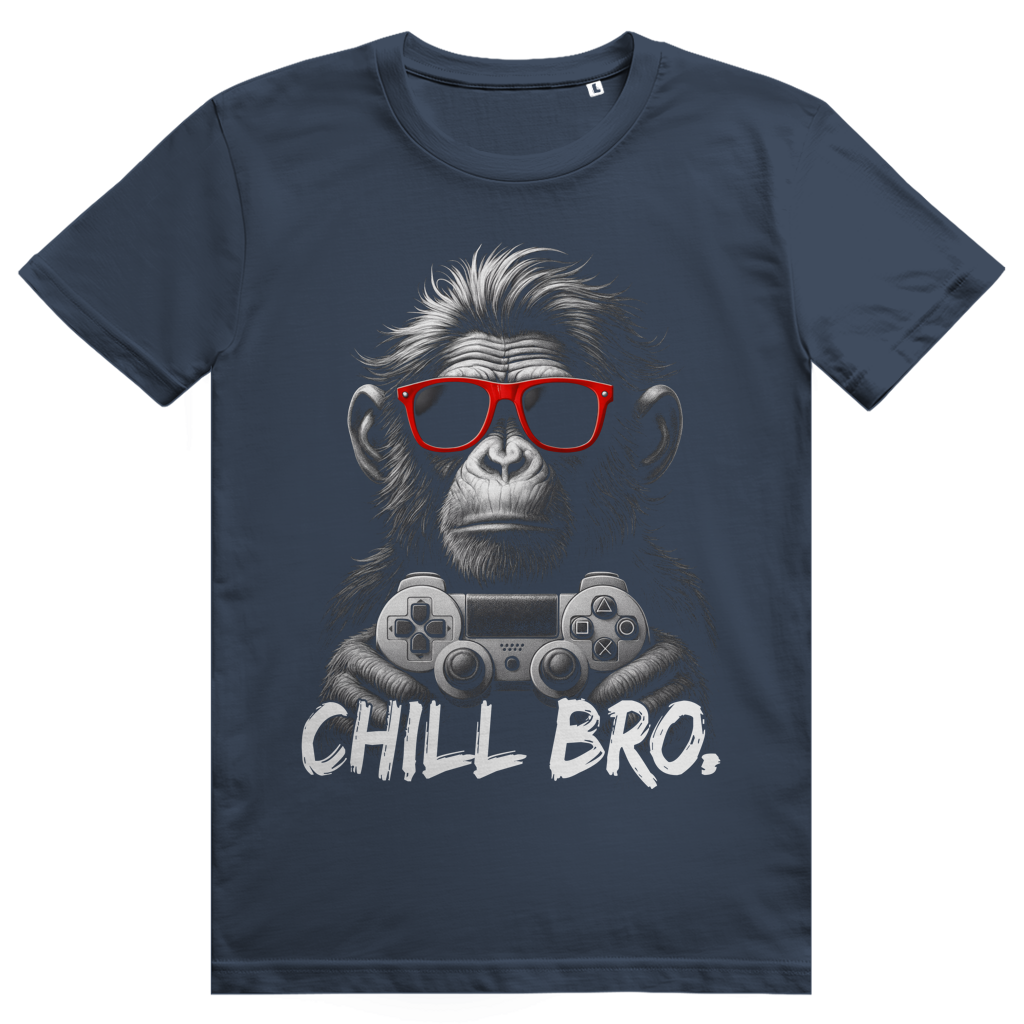 Chill Bro - Cooler Gamer Affe Statement - Premium Bio Unisex T-Shirt