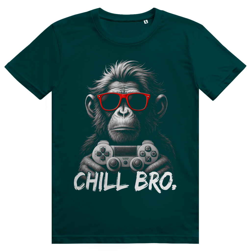 Chill Bro - Cooler Gamer Affe Statement - Premium Bio Unisex T-Shirt