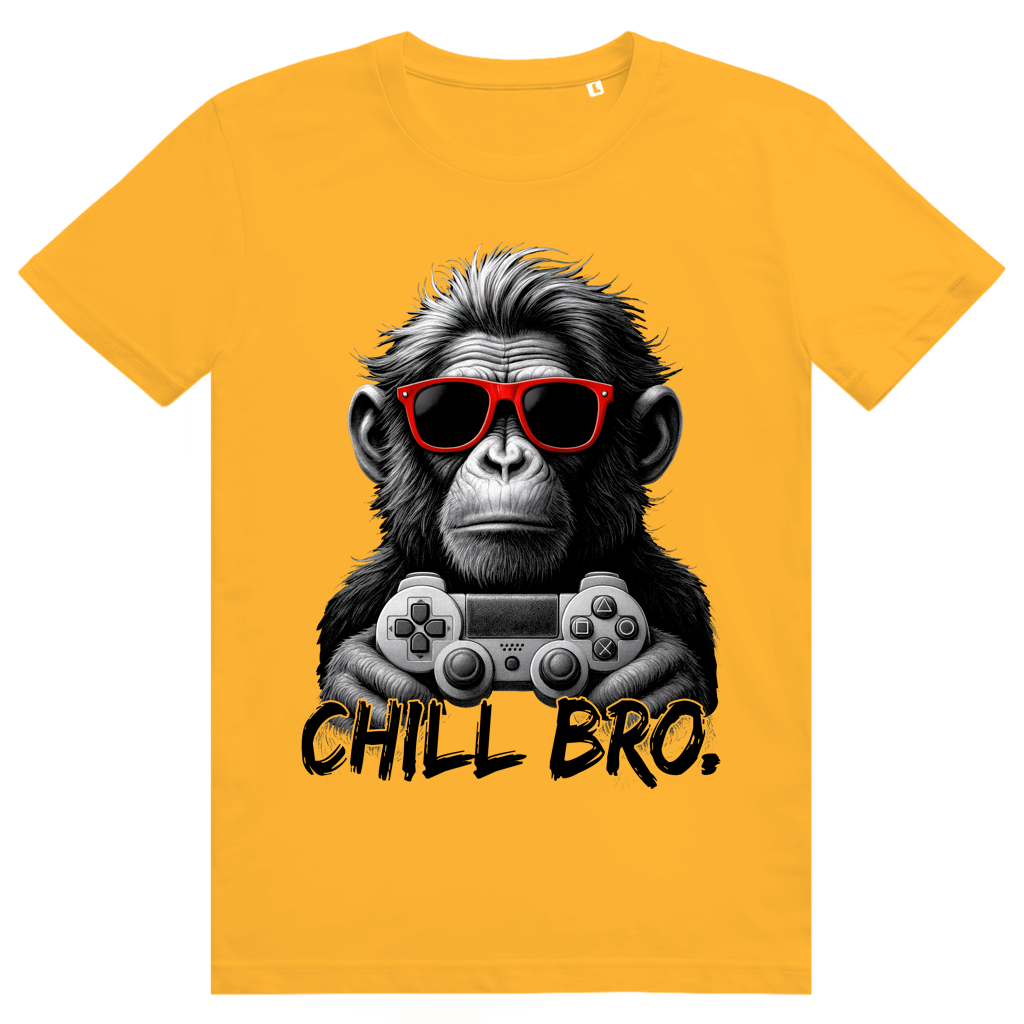 Chill Bro - Cooler Gamer Affe Statement - Premium Bio Unisex T-Shirt