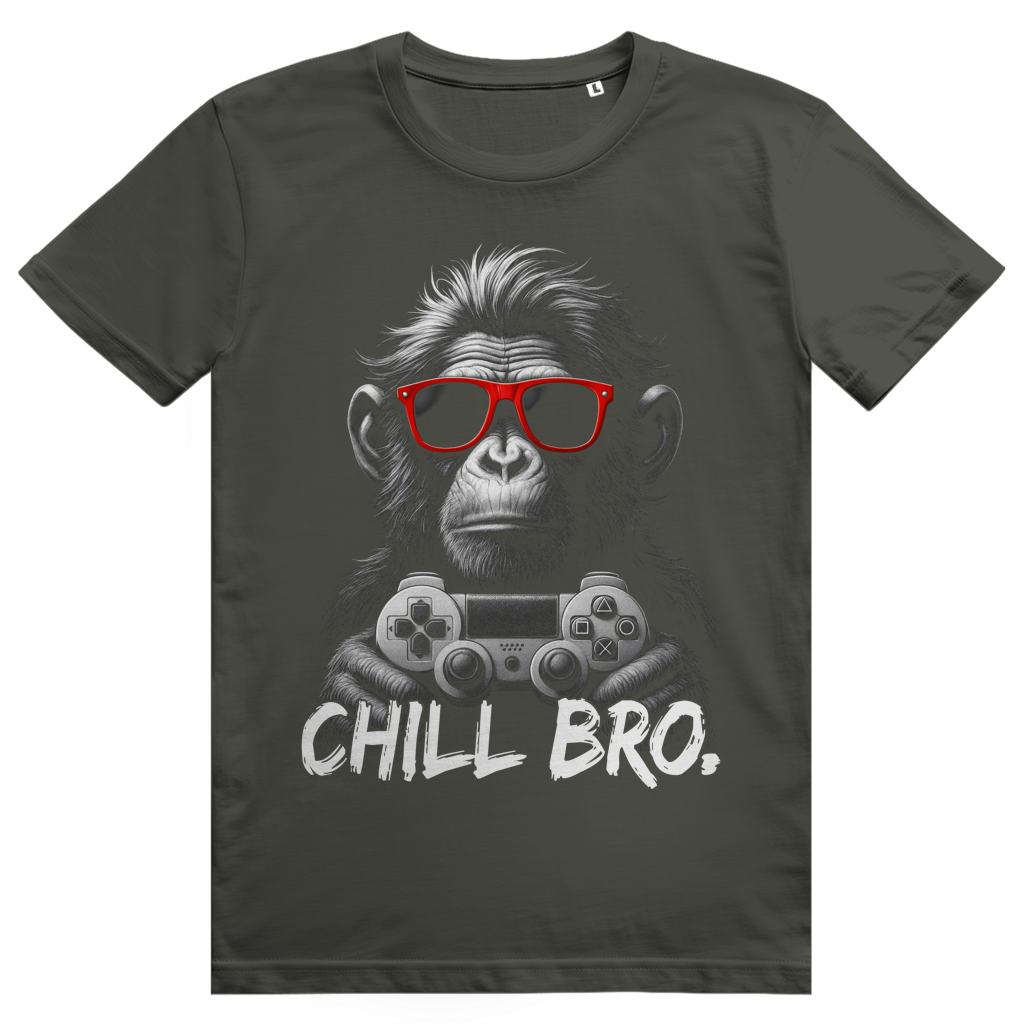Chill Bro - Cooler Gamer Affe Statement - Premium Bio Unisex T-Shirt