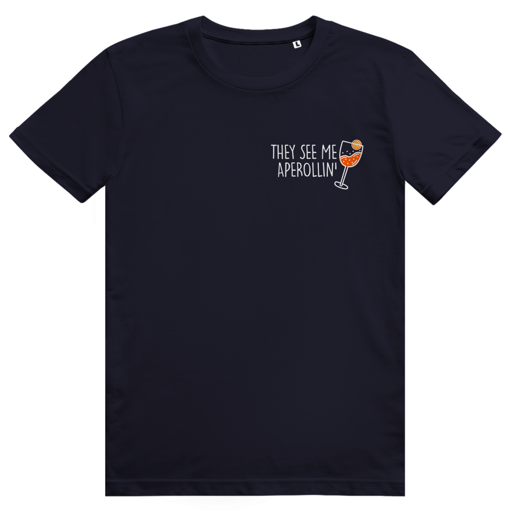 They see me Aperollin - Aperol Spritz Pocket Print - Premium Bio Unisex T-Shirt