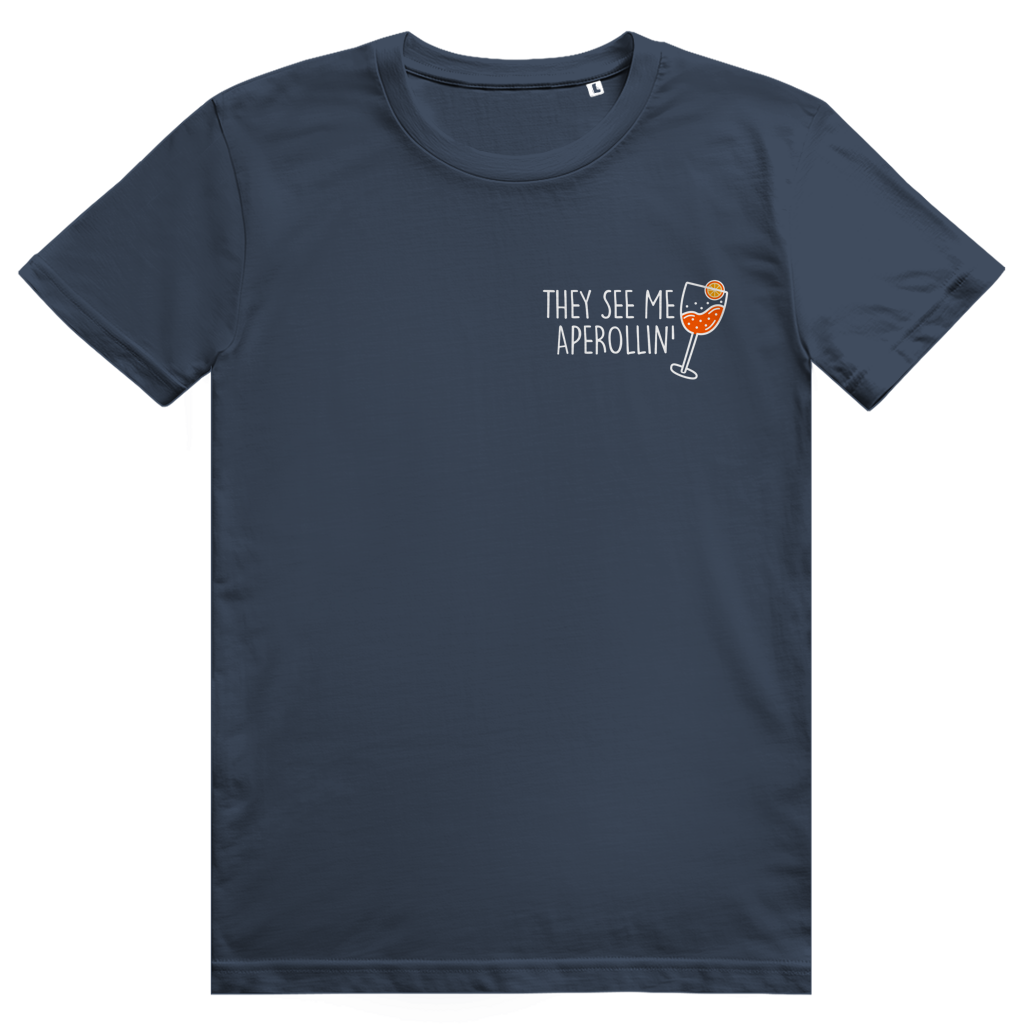 They see me Aperollin - Aperol Spritz Pocket Print - Premium Bio Unisex T-Shirt