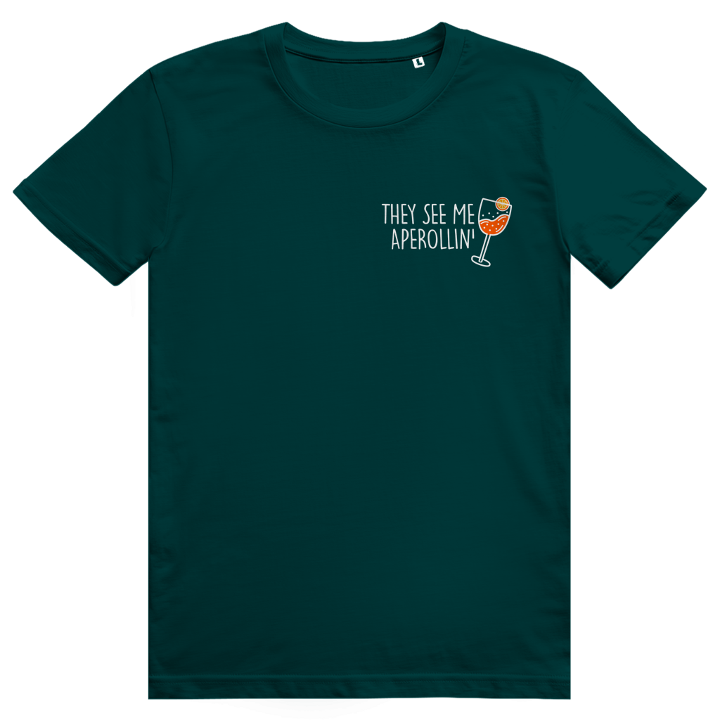 They see me Aperollin - Aperol Spritz Pocket Print - Premium Bio Unisex T-Shirt