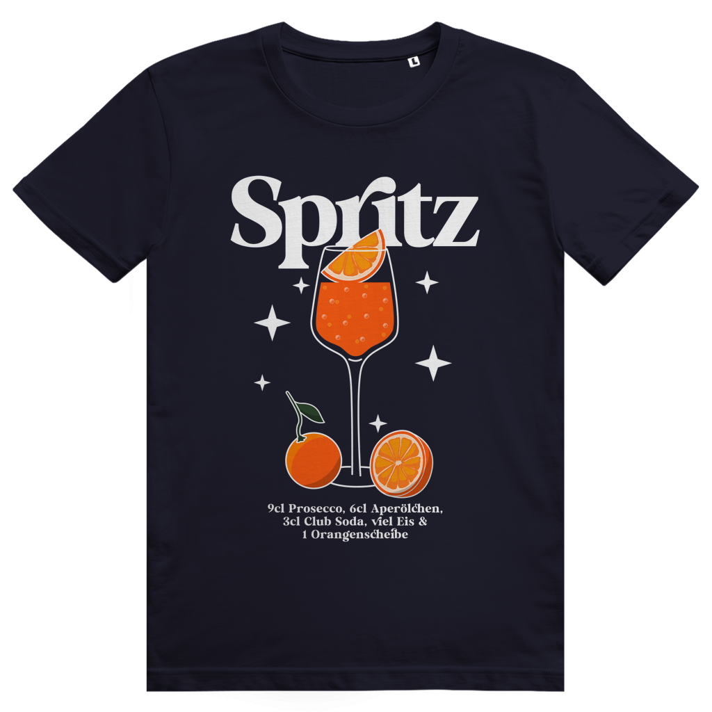 Aperol Spritz Cocktail Rezept - Premium Bio Unisex T-Shirt