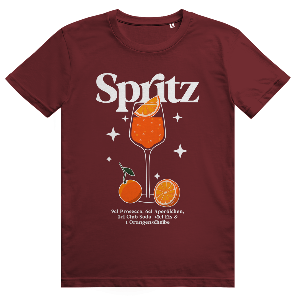 Aperol Spritz Cocktail Rezept - Premium Bio Unisex T-Shirt