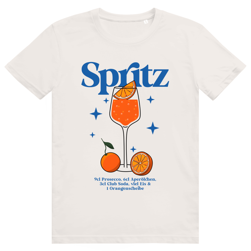 Aperol Spritz Cocktail Rezept - Premium Bio Unisex T-Shirt