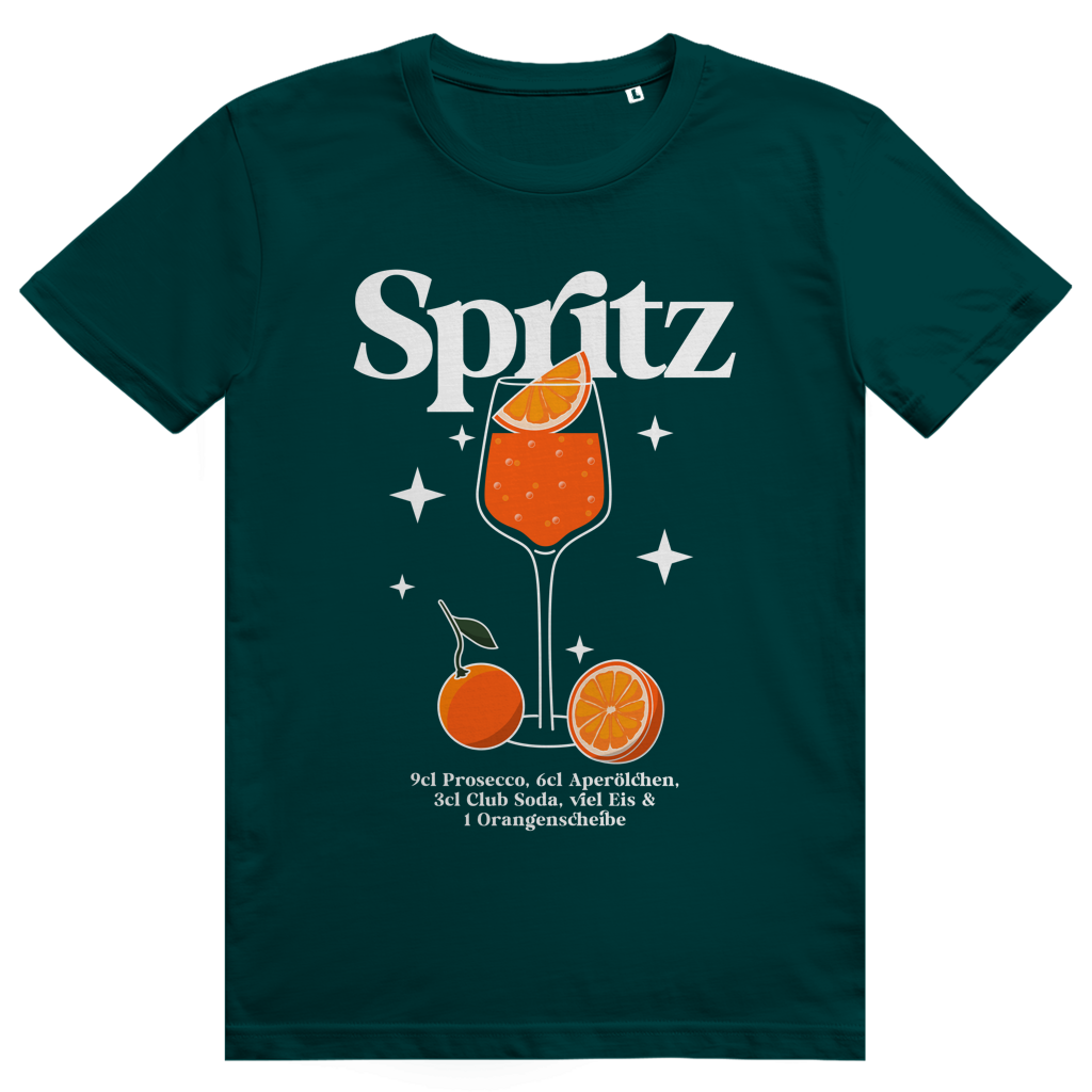 Aperol Spritz Cocktail Rezept - Premium Bio Unisex T-Shirt