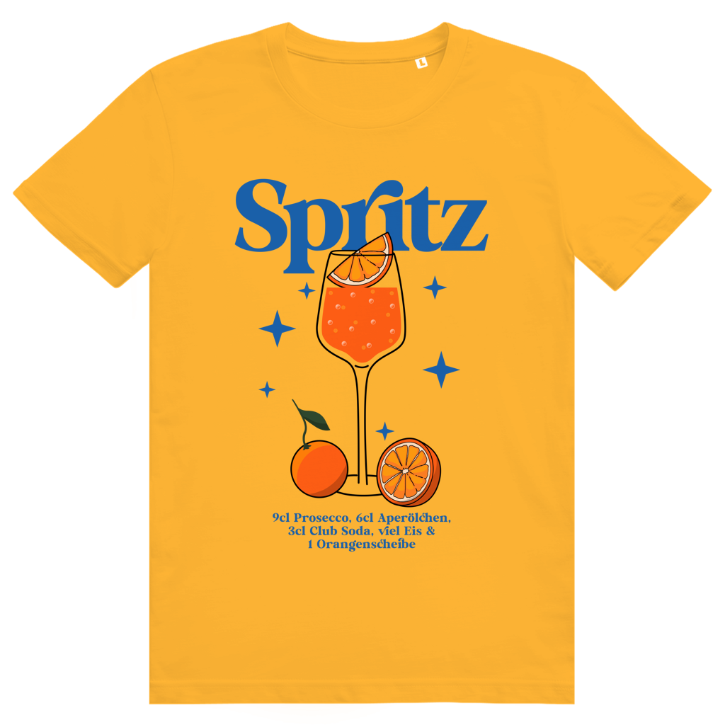 Aperol Spritz Cocktail Rezept - Premium Bio Unisex T-Shirt
