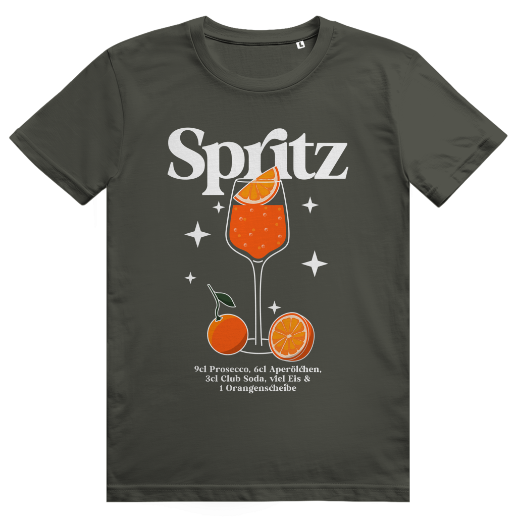 Aperol Spritz Cocktail Rezept - Premium Bio Unisex T-Shirt
